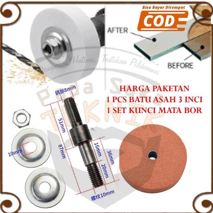 Adaptor Mata Bor Jadi Gerinda Alat Putar Batu Asah Poles Akik Gosok