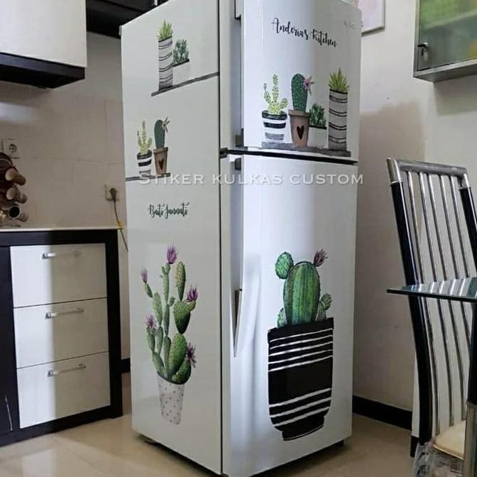 Stiker kulkas 2 pintu kaktus Jumbo