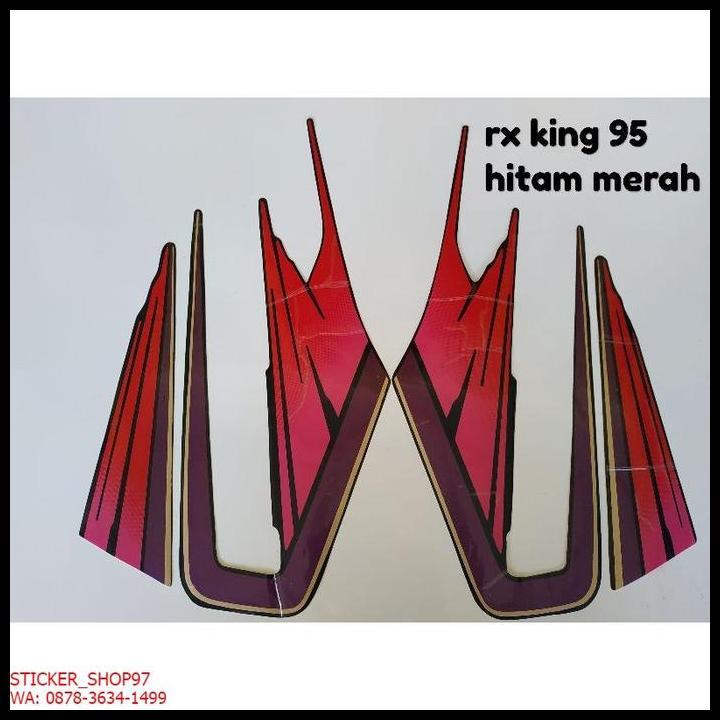 GRATIS ONGKIR (ORI) STRIPING  YAMAHA RX KING TAHUN1995HITAM MERAH KUALITAS ORIGINAL
