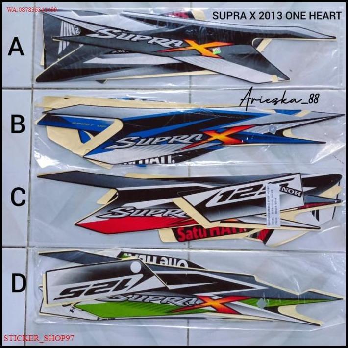 TERLARIS (ORI) STRIPING SUPRA X 125 2013 ONE HEART HONDA SUPRA X 125 SATU HATI 