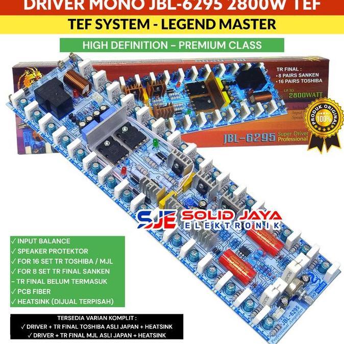 devimastore - kit driver jbll6295 jbl6295 jbl-6295 super power amplifier -tr final