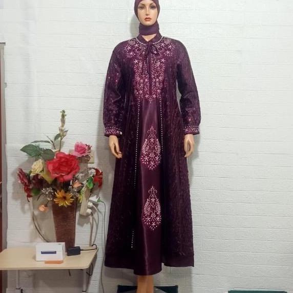 Murah Gamis tile bordir full aldania Non COD