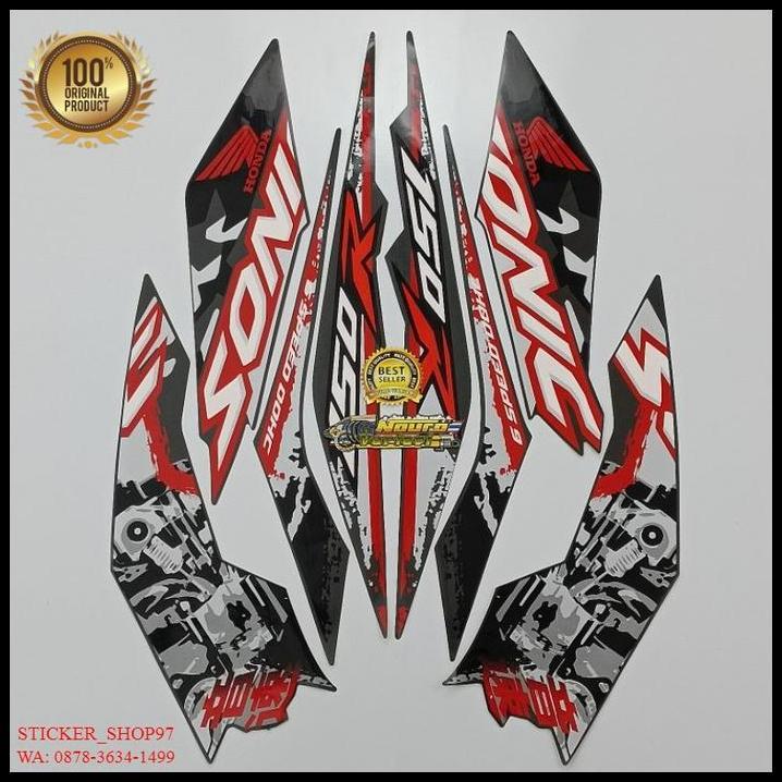 BEST DEAL (ORI) STRIPING HONDA SONIC 150 R 2019 2020 HITAM KUALITAS ORIGINAL 