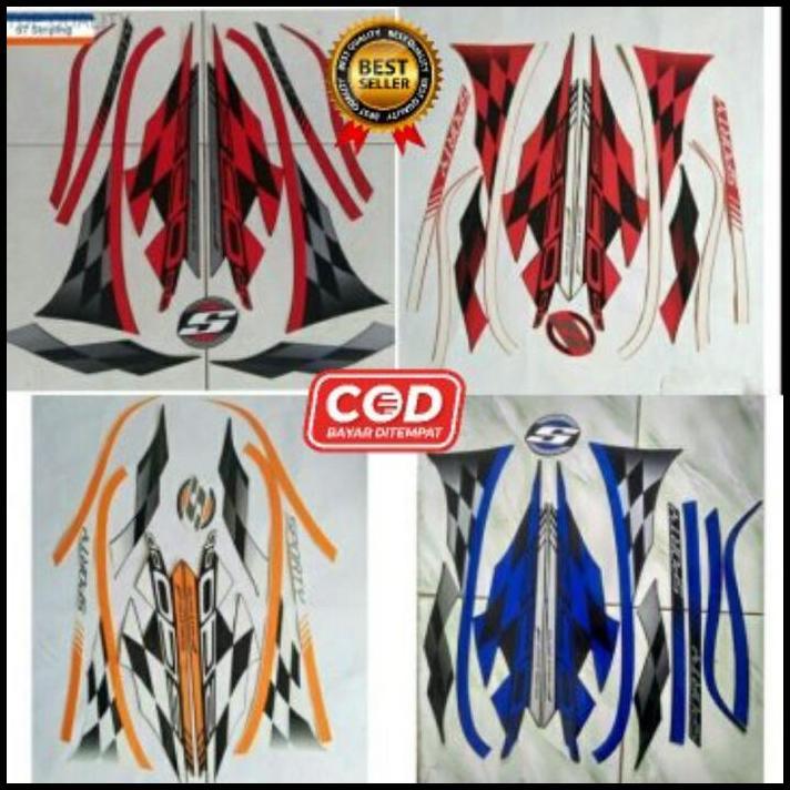 TERLARIS (ORI) STIKER STICKER STRIPING MOTOR HONDA SCOOPY SPORTY 2018 