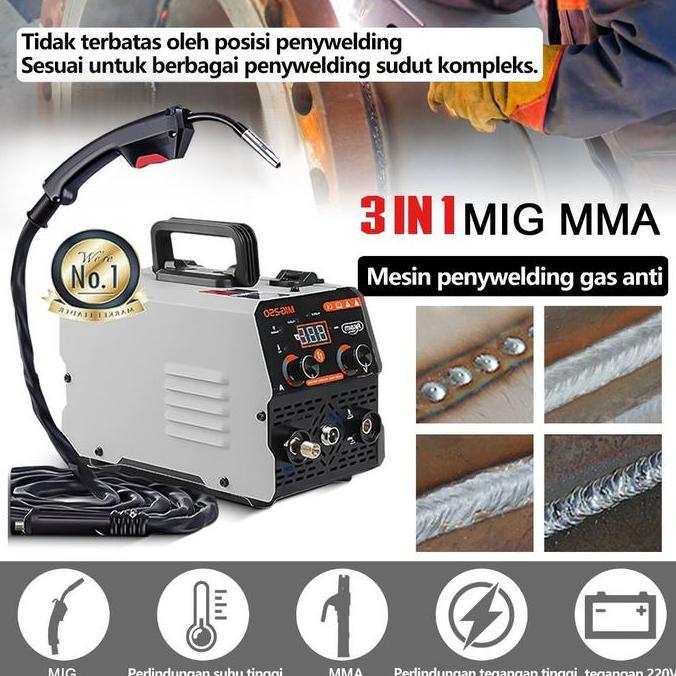 Antetsi  Mesin Las Mig Listrik Trafo Las Welding Inverter Las Tanpa Gas Travo Inverter Mig 250 Mesin