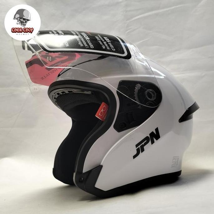Helm JPN KYO 9 warna putih glossy murah