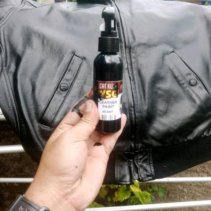 cat kulit warna hitam isi 100ml,cat jaket kulit,tas kulit,sepatu kulit