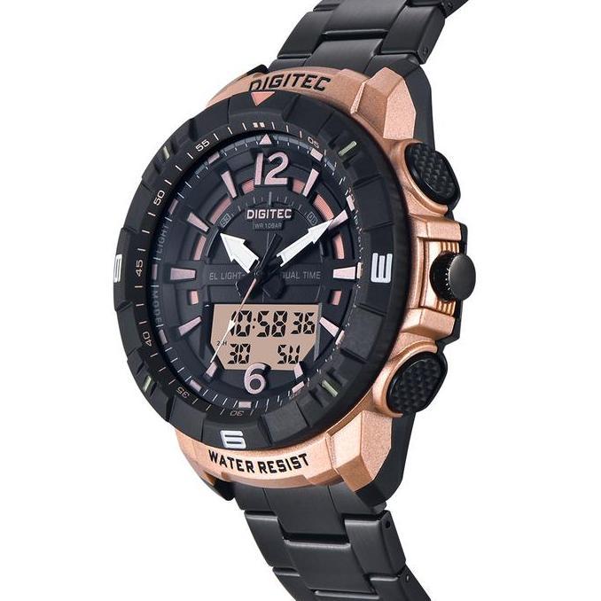 Digitec DA-2131R Jam Tangan Pria Analog Digital 2131 Stainless Rose