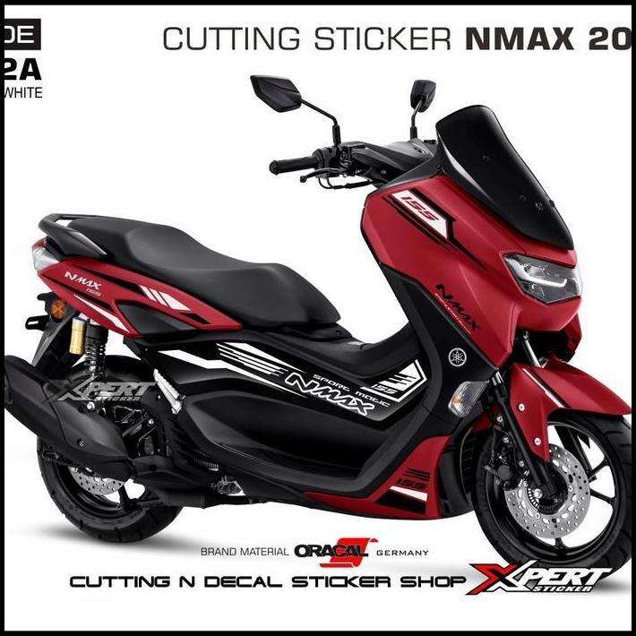 DISKON CUTTING STICKER NEW NMAX 2021 MERAH STICKER PUTIH HITAM 