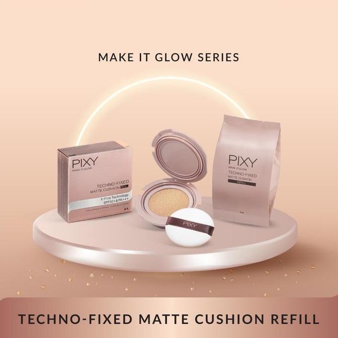 New Pixy Make It Glow Techno Fixed Matte Cushion | Foundation Cair