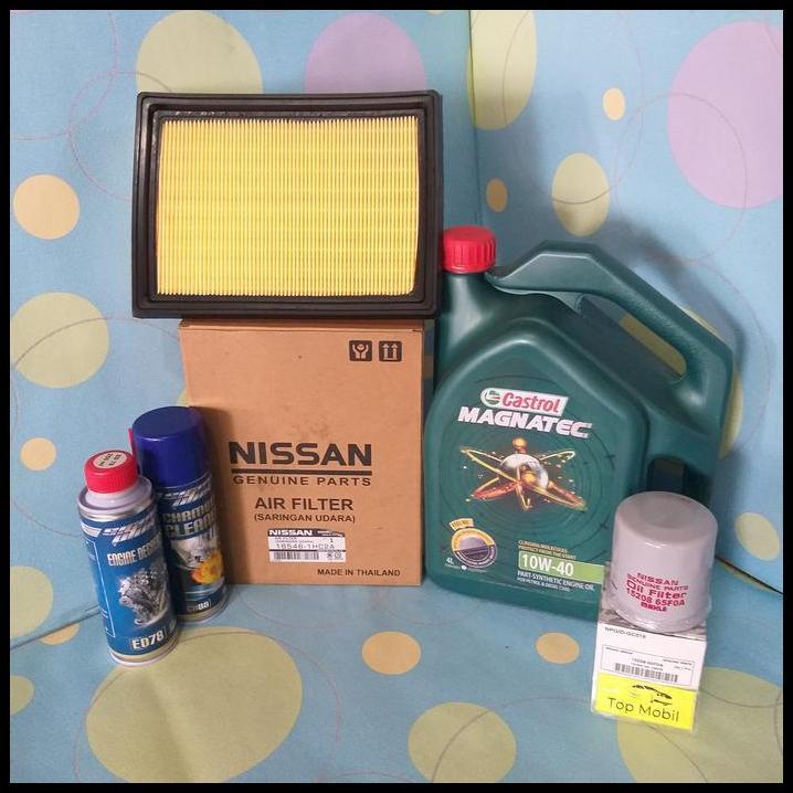 DISKON PAKET SERVICE OLI CASTROL 10W-40 DATSUN GO, NISSAN MARCH 1300CC (5) 