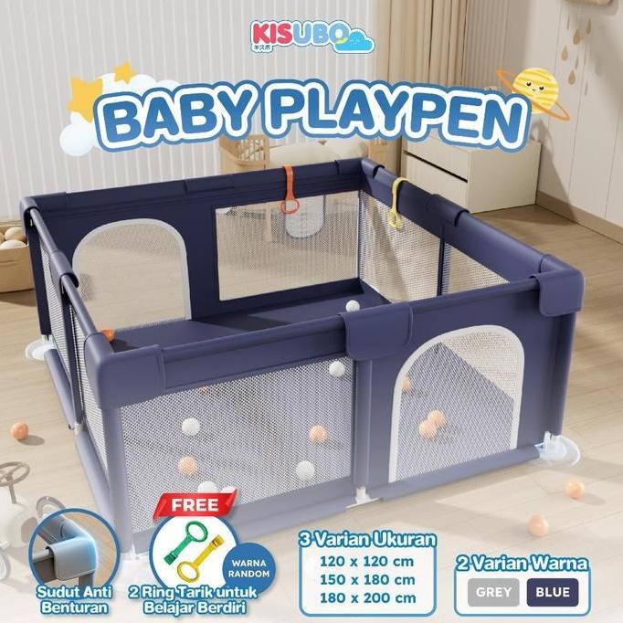 KISUBO Playpen Pagar Pengaman Bayi Tempat Bermain Anak Pagar Mainan Anak Pagar Bayi Kolam  Bermain
