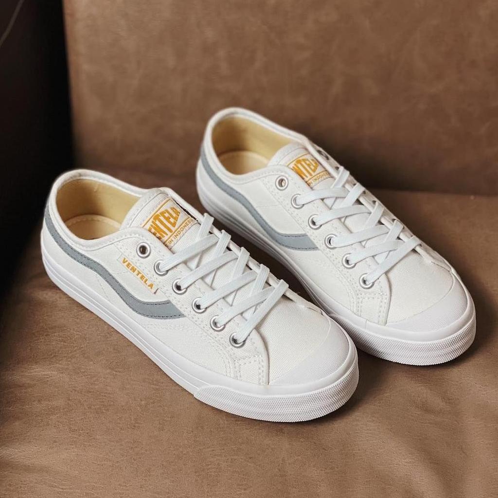 (Promo New Release) Ventela New Public Low White Sepatu Nyala Sepatu Sneakers Pria Dan Wanita