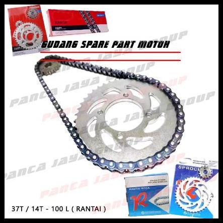 GRATIS ONGKIR GEAR GIR SET DEPAN BELAKANG RANTAI YAMAHA V75 V80 V80SS V80DX V-75-80