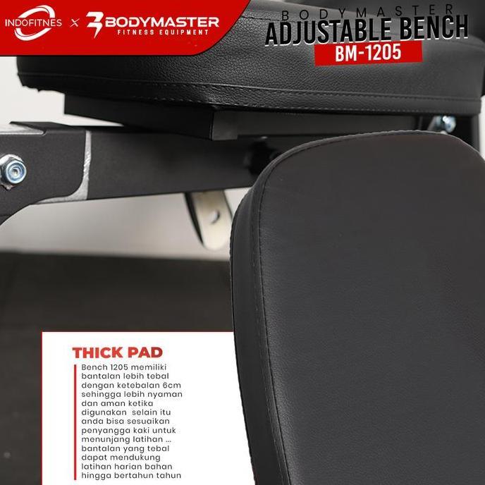 BODYMASTER Adjustable Bench BM-1205HE - Bangku Kursi Sit up Gym Fitnes (TERBAIK) (TERBARU) (TERMURAH