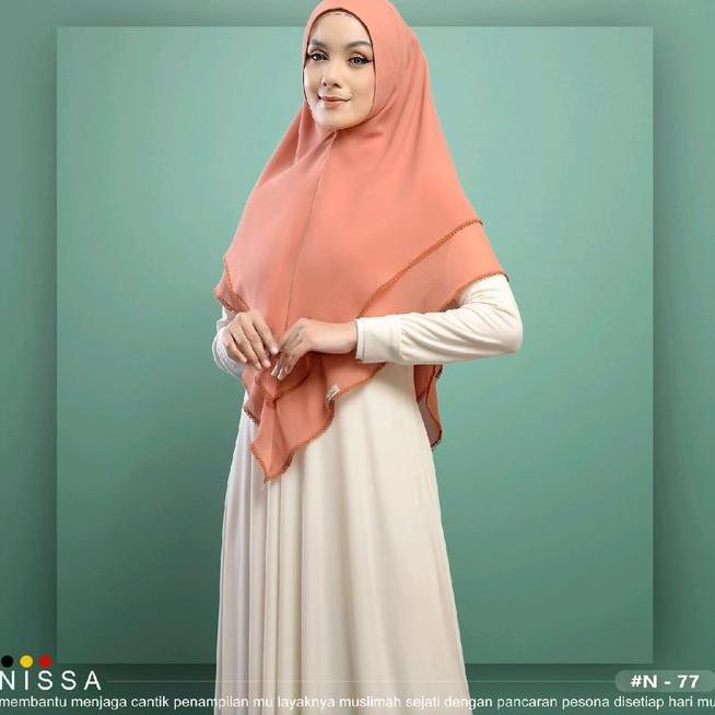 Khimar Syari L Ceruti Babydoll 2 Layer Softpad Antem Bergo Daily Hijab N C Kerudung Panjang Muslim N