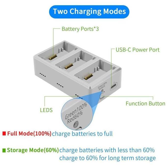 Charging Hub Mini 3 Pro Mini 4 Dji 3 Marstrom Baterai Docking Slot Battery Drone Two Way Charger Ori
