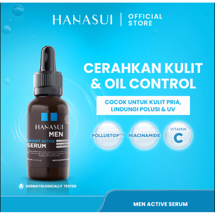 Hanasui Men Bright Active Serum Kemasan 20 ml Original