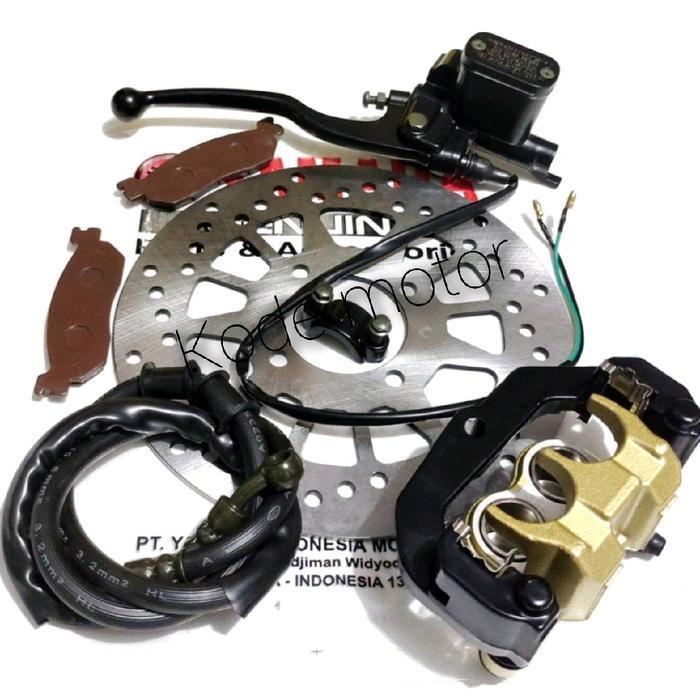 (4Item Fizr) Selang Rem+Piringan+Master Rem Set+Kaliper Depan Fizr,Jupiter Z Lama Original Dan Terpe
