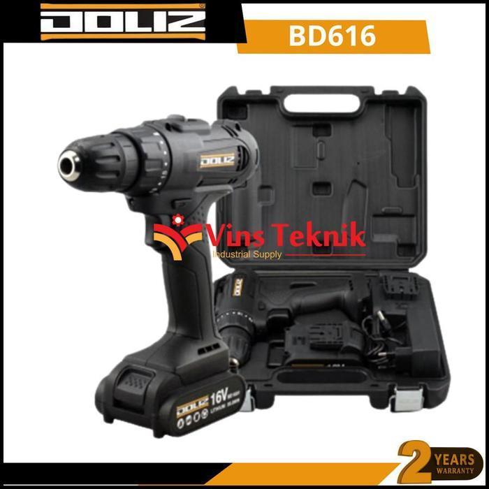DOLIZ BD616  Cordless drill driver 16V mesin bor baterai set BD 616