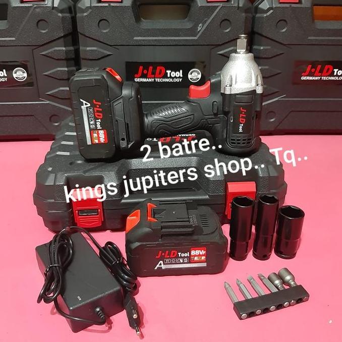 Diskon 2 Batre Jld Impek 350Nm 48S Impact Wrench Bor Buka Tutup Baut