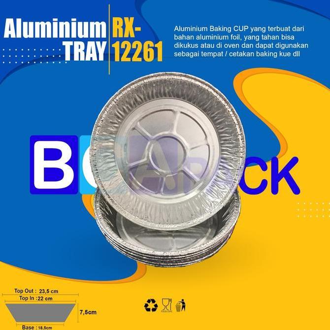 TERBARU - ( ISI 125 PCS )ALUMINIUM BULAT RX-12261- WADAH ALUMINUM FOIL BULAT RX 12261