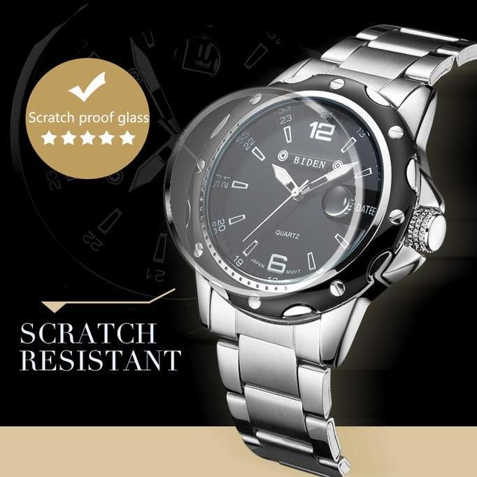 003 Harga telah diganti, cepat beliBIDEN Jam Tangan Olahraga Kuarsa Otomatis Date Tali Stainless Ste