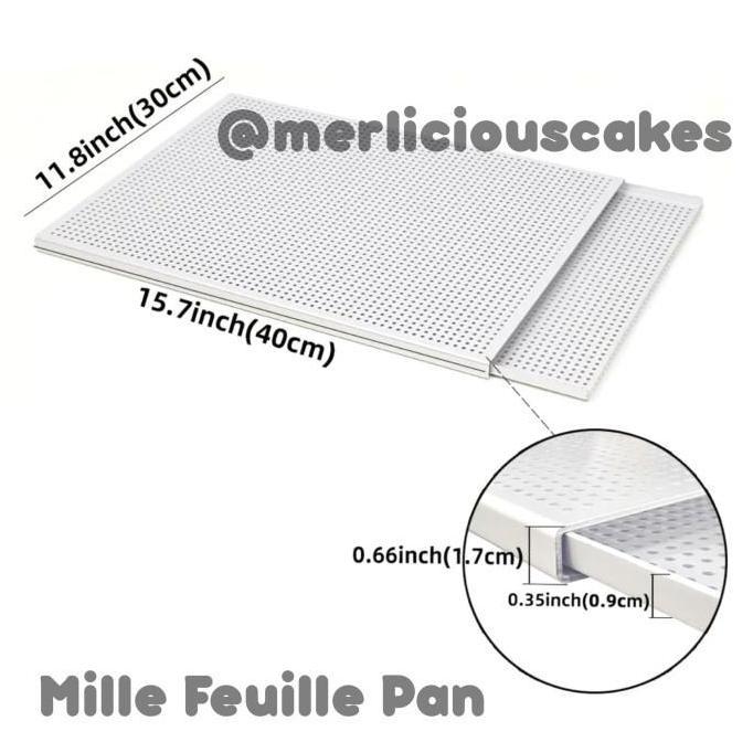 NEW Loyang Mille Feuille Pan 30 x 40 cm Perforated Pan Puff Pastry Baking Pan