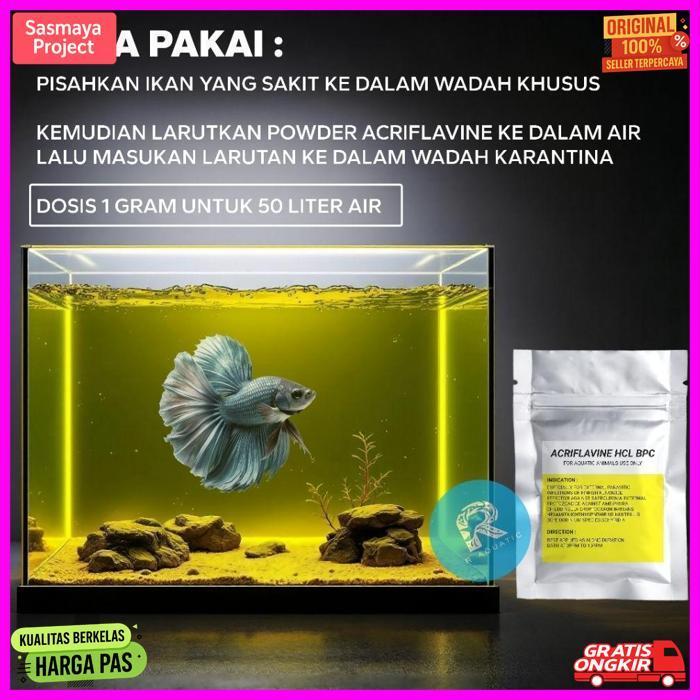 Best Seller Acriflavine Hcl Bpc Bubuk 5Gram Obat Kuning Ikan