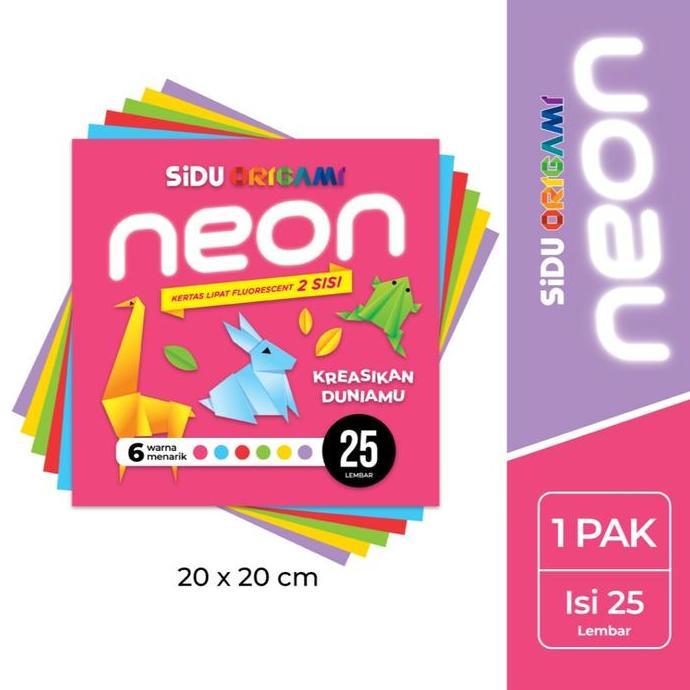SiDU Kertas Origami Neon 20 x 20 cm