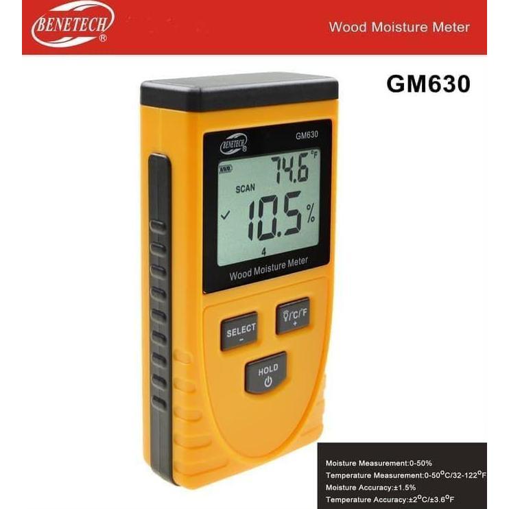 Spesial Benetech Gm630 Wood Moisture Meter Kadar Air Kayu Induction Mc Tester