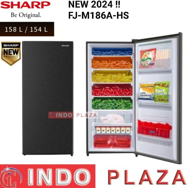 Ready KULKAS FREEZER 6 RAK SHARP FJ-M186A-HS / FJ-M189N-SS NO Key / K-SS With Key