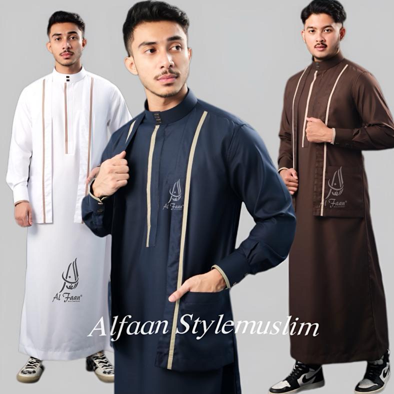 TERBARU JUBAH SLIMFIT ALAWI JUBAH PRIA GAMIS PRIA  JUBAH GAMIS PRIA MUSLIM JUBBAH THOBE BUSANA MUSLI