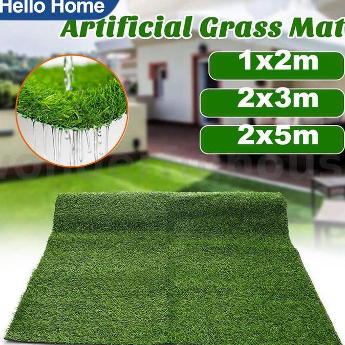 komarudak - 1m*2m rumput buatan indoor outdoor 2m*3m - 30mm rumput plastik rumput buatan tidak berba