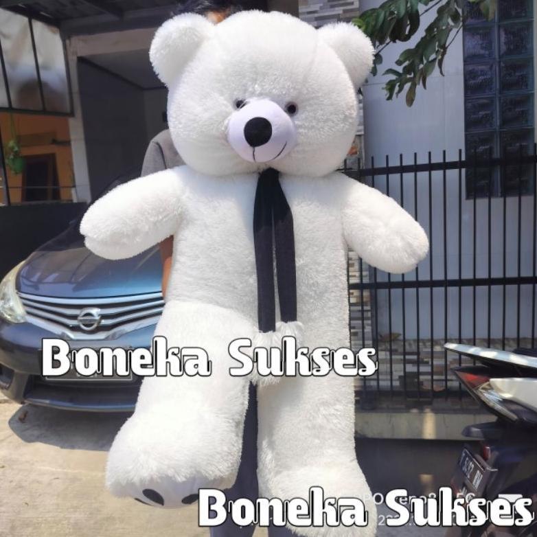 Berkualitas Boneka Beruang Teddy Bear Jumbo Hitam Putih Salju