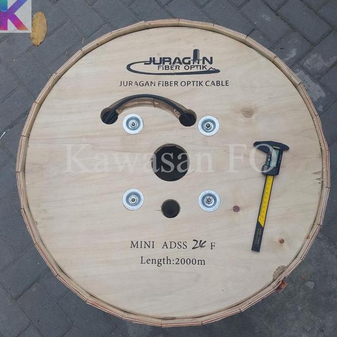 TERMURAH - Mini ADSS 24 Core 2 Tube / KU 24Core Mini ADSS Kabel Mini ADSS 24C Span 100 G652D JURAGAN