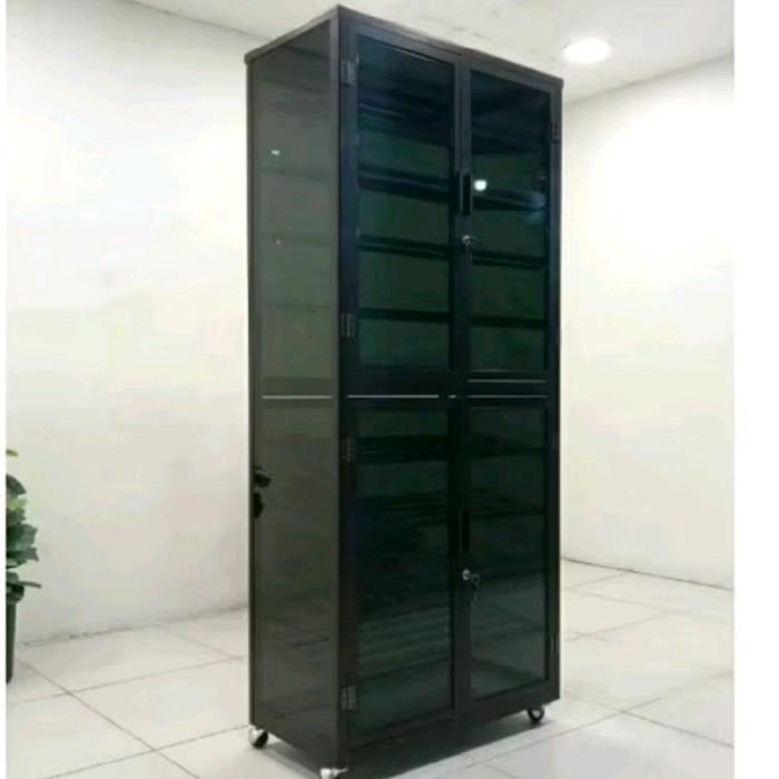 TC ALUMINIUM LS91 80X40X183 B LEMARI RAK SEPATU 10 SUSUN MUAT 30 PASANG SEPATU ALUMINIUM TEBAL COKLA