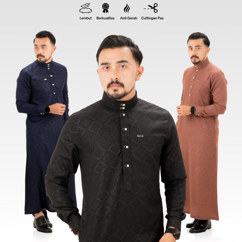 TERBARU HICI JUBAH SONOKLING GAMIS SLIMFIT PRIA DEWASA MOTIF BATIK LENGAN MANSET WOLFIS