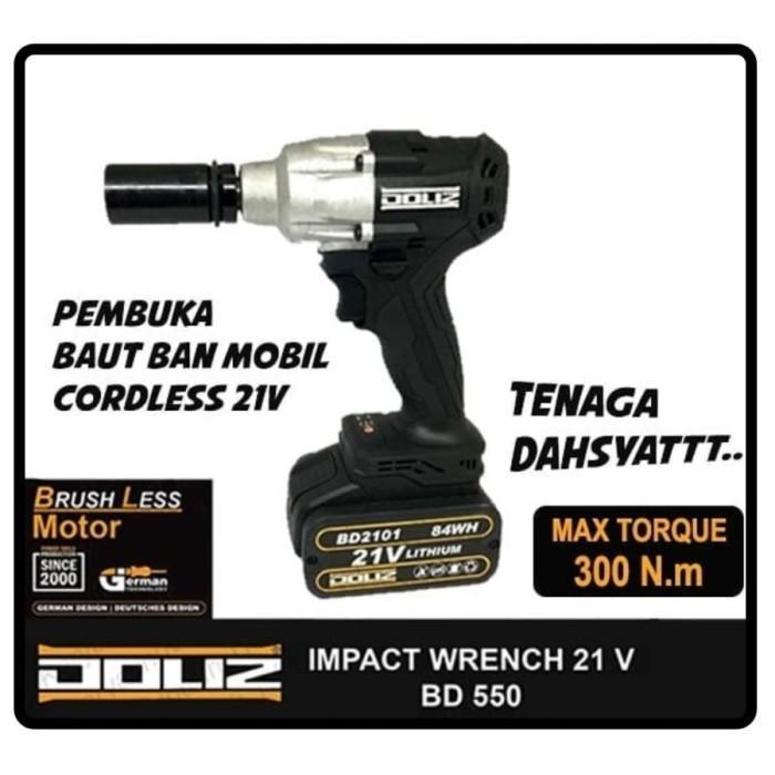 Doliz BD550 Mesin Bor Cordless Impact sq1/2 /Brushless Electric Wrench