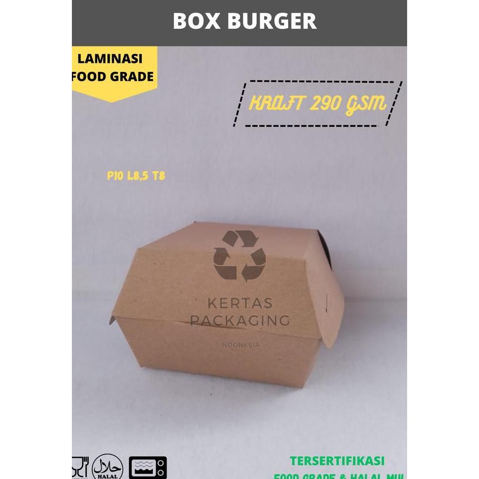 Box Burger / Dus Burger / Kemasan Burger / Wadah Burger / Tempat Burge