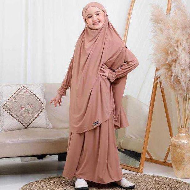 PALING LARIS Gamis Anak Perempuan Syar'i Bahan Jersey Usia 3-13 Tahun tebaru Polos Dress Anak Pengaj