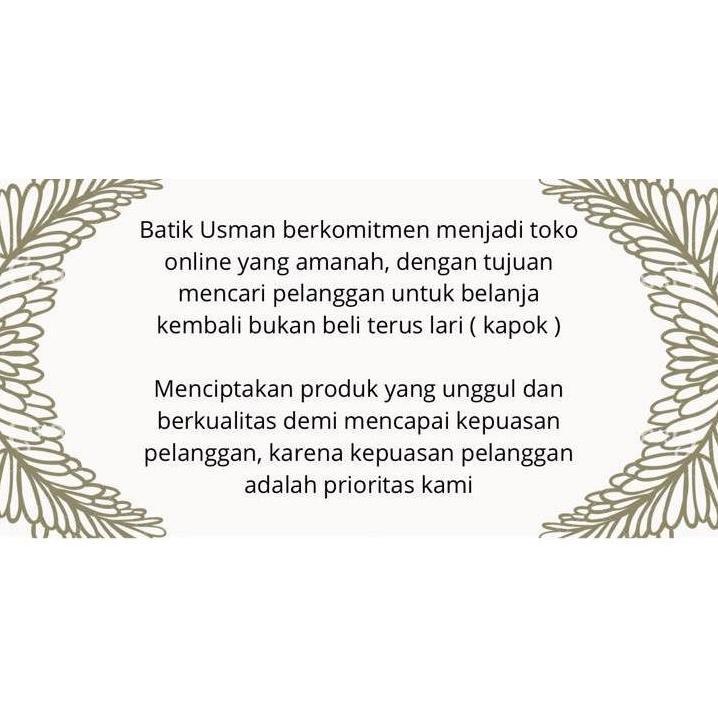 FAVORIT Batik Usman - Gamis Twill Rayon Premium Model Kancing Terbaru Jumbo Syari Kekinian Batik Cap