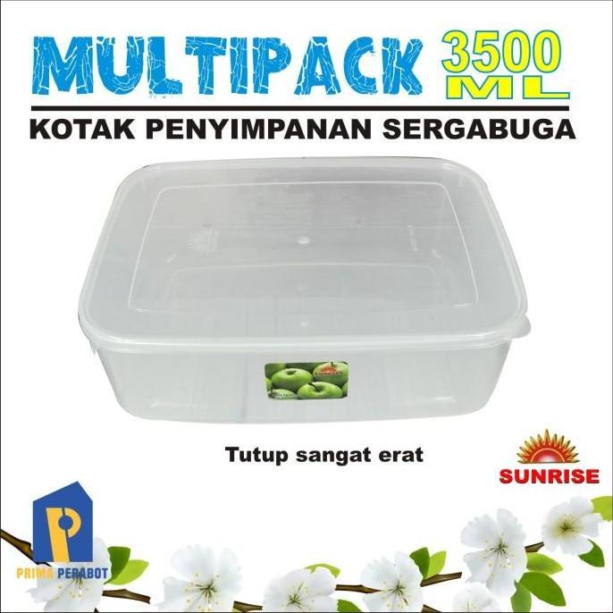 Kotak Plastik Multipack 3500ml / Kotak Penyimpanan Serbaguna Sunrise