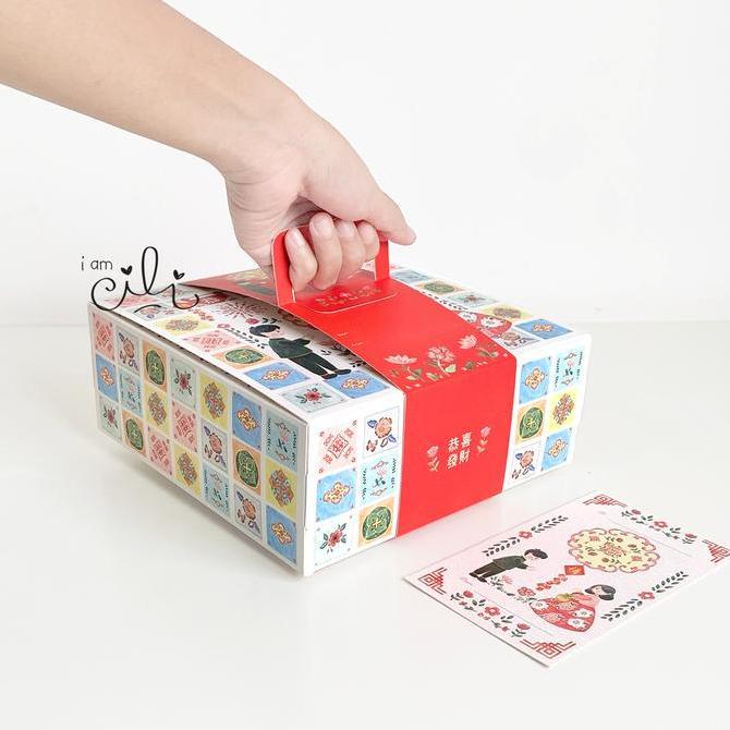 "'''] (BOX 20 x 20 x 8 cm IMLEK) kotak kue bolu lapis legit cny sincia (10 pcs)