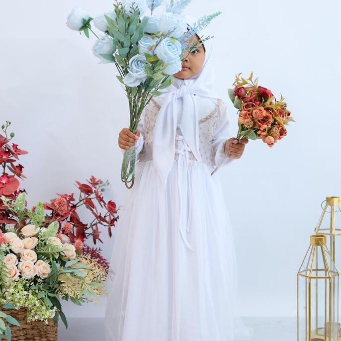 LIMITED EDITION  GAMIS ANAK BROKAT MUSLIM FREE HIJAB | Gamis Couple Mom&Kids LIMITED EDITION 
