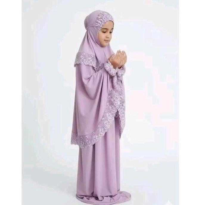 PALING LARIS Mukena anak perempuan usia 1-10 tahun model renda tile/mukena anak terbaru termurah PAL