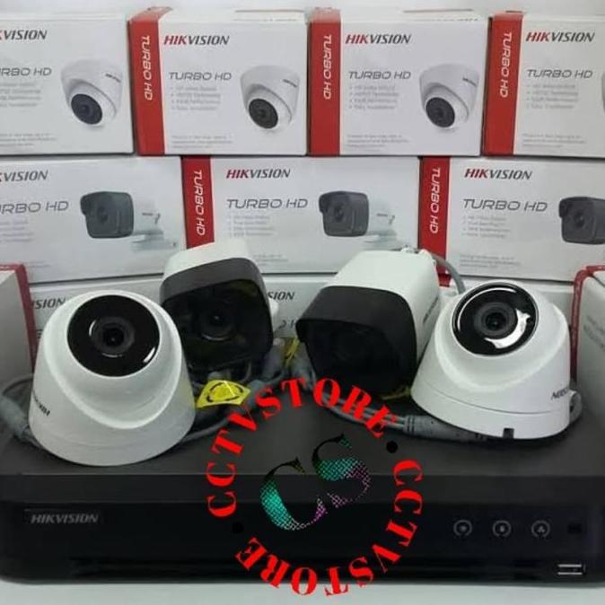 NEW PAKET CCTV 8 CHANNEL 4 KAMERA 5MP HIKVISION PAKET CCTV 8CH HIKVISION