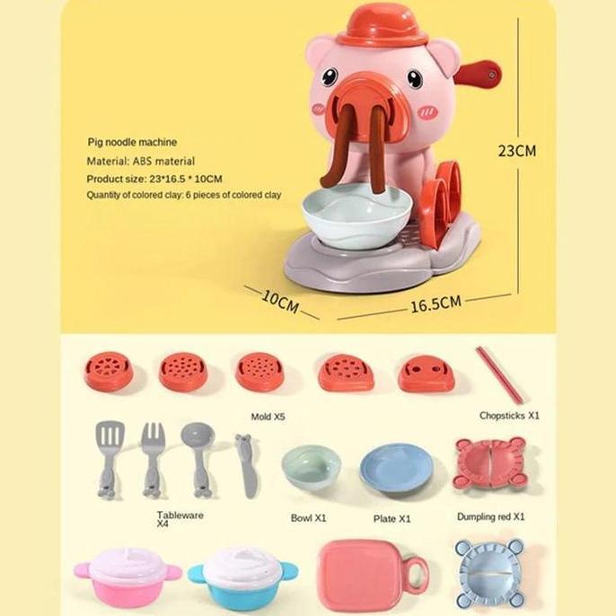 Mainan Clay Anak Playdoh Set Mainan Mesin Mie Diy Mainan Dapur Anak Mainan Edukasi Anak Garansi