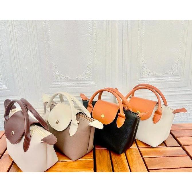 Bags- Irvanbagshop Tas Wanita Amira Kombinasi  (Free Tali) Selempang  Kulit Pu Polos Tasselempang Wa
