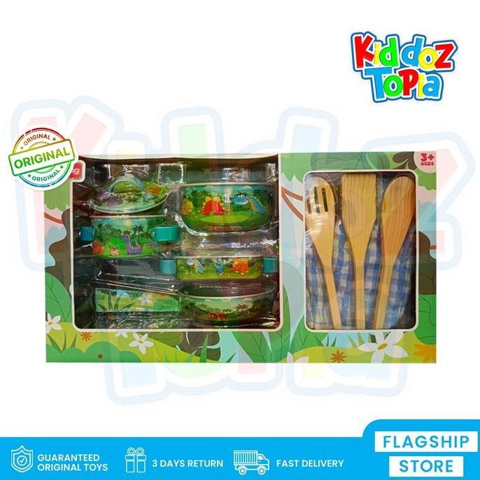 Okiedog Dinosaur Square Pan Kitchen Set Cj-4204804 Glc Garansi